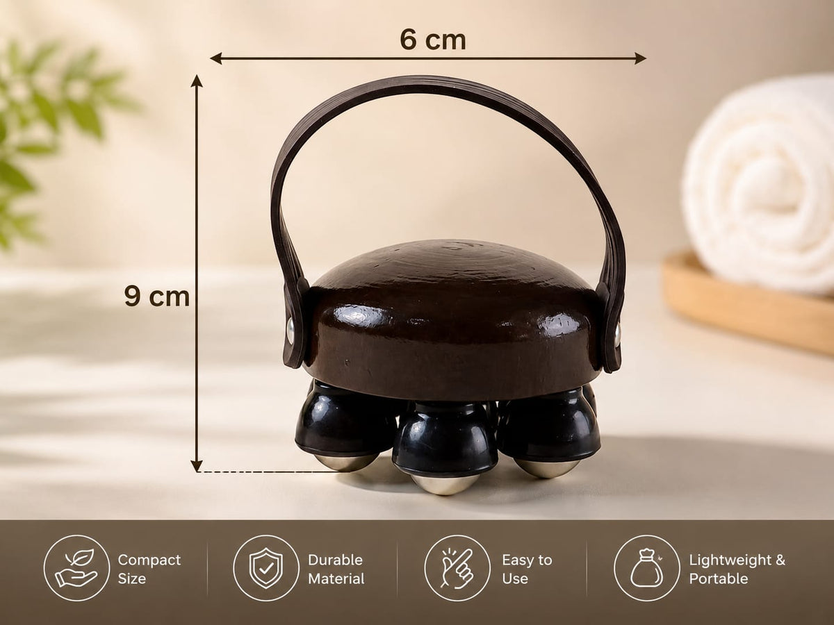 Nexurah 360° Roller Body Massager With Hand Strap for Neck, Shoulder & Full Body
